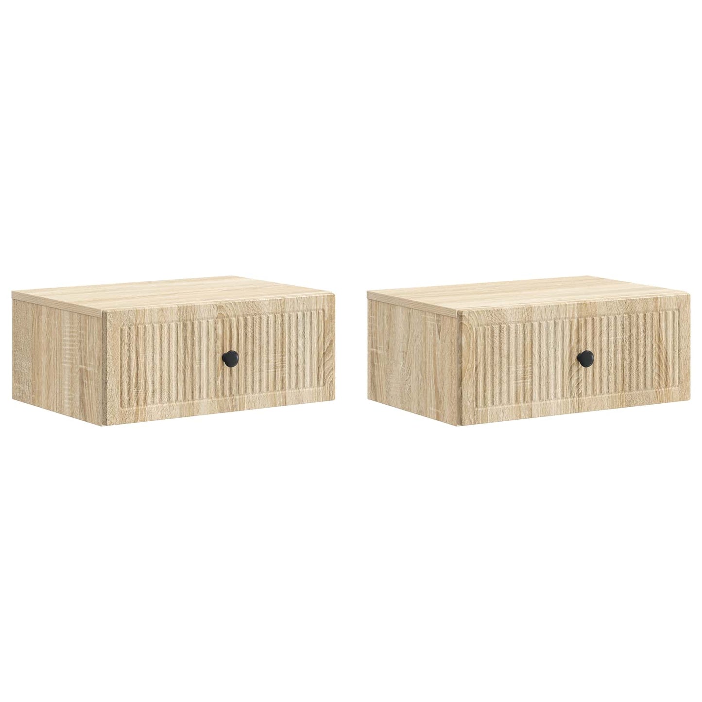 Natskab 2 pcs Sonoma-eg 49 x 34,5 x 20 cm Konstrueret træ