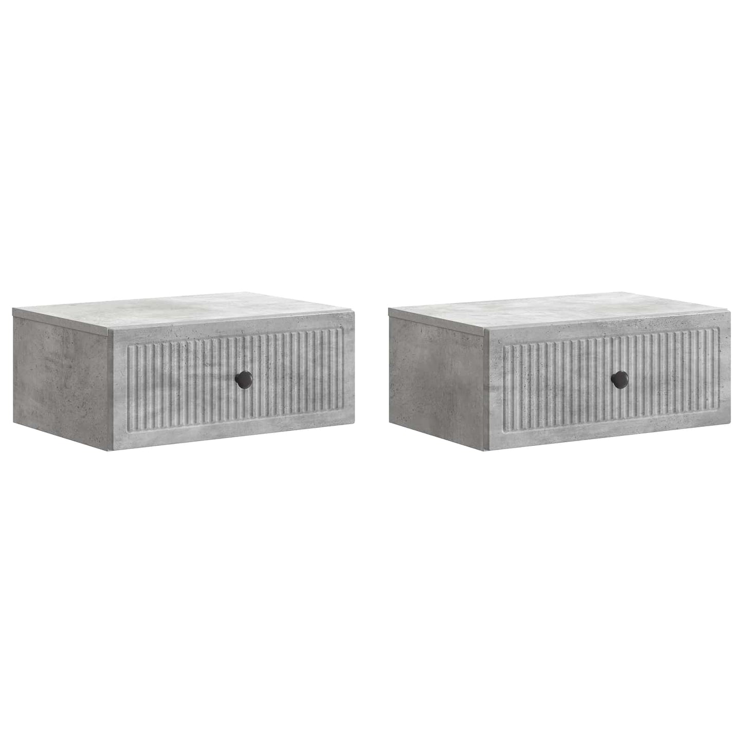 Natskab 2 pcs Betongrå 49 x 34,5 x 20 cm Konstrueret træ