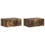 Natskab 2 pcs Røget eg 49 x 34,5 x 20 cm Konstrueret træ