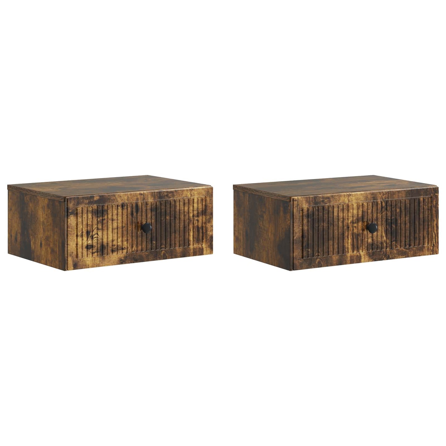 Natskab 2 pcs Røget eg 49 x 34,5 x 20 cm Konstrueret træ
