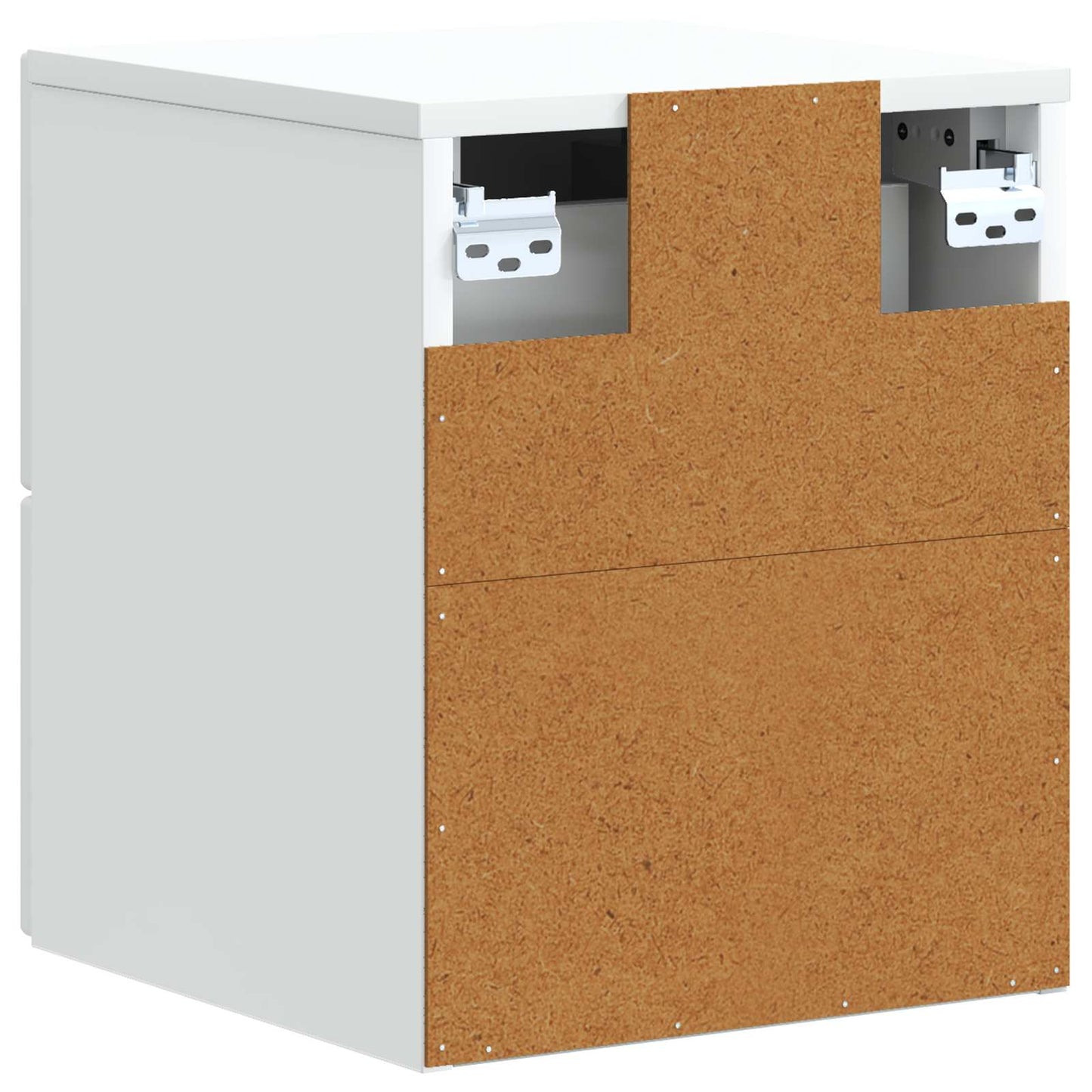 Væghængt Natbord 2 stk. Hvid 33 x 34,5 x 40 cm Konstrueret træ