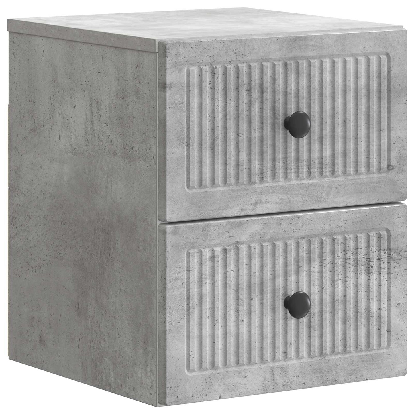 Væghængt Natbord med skuffe 2 pcs Betongrå 33 x 34,5 x 40 cm