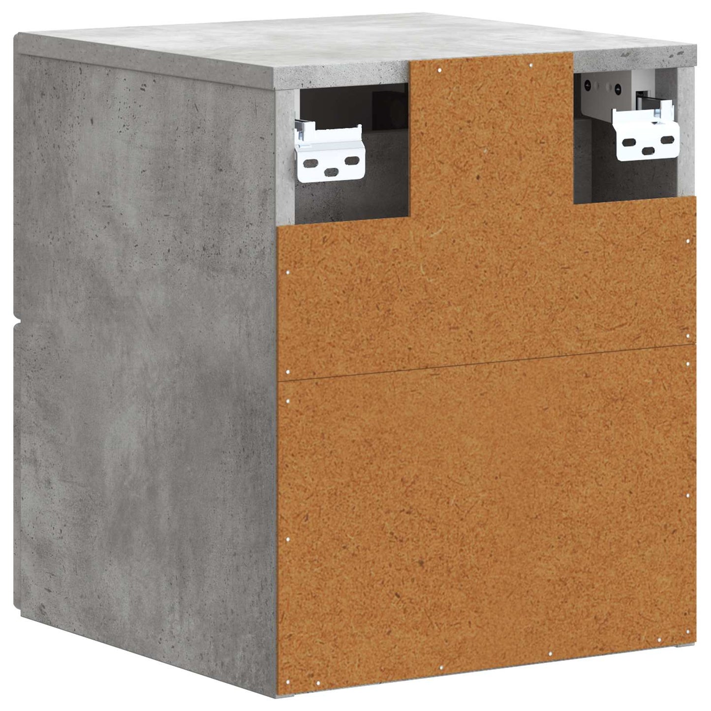 Væghængt Natbord med skuffe 2 pcs Betongrå 33 x 34,5 x 40 cm