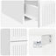 Væghængt Natbord 2 pcs Hvid højglans 33 x 34,5 x 40 cm