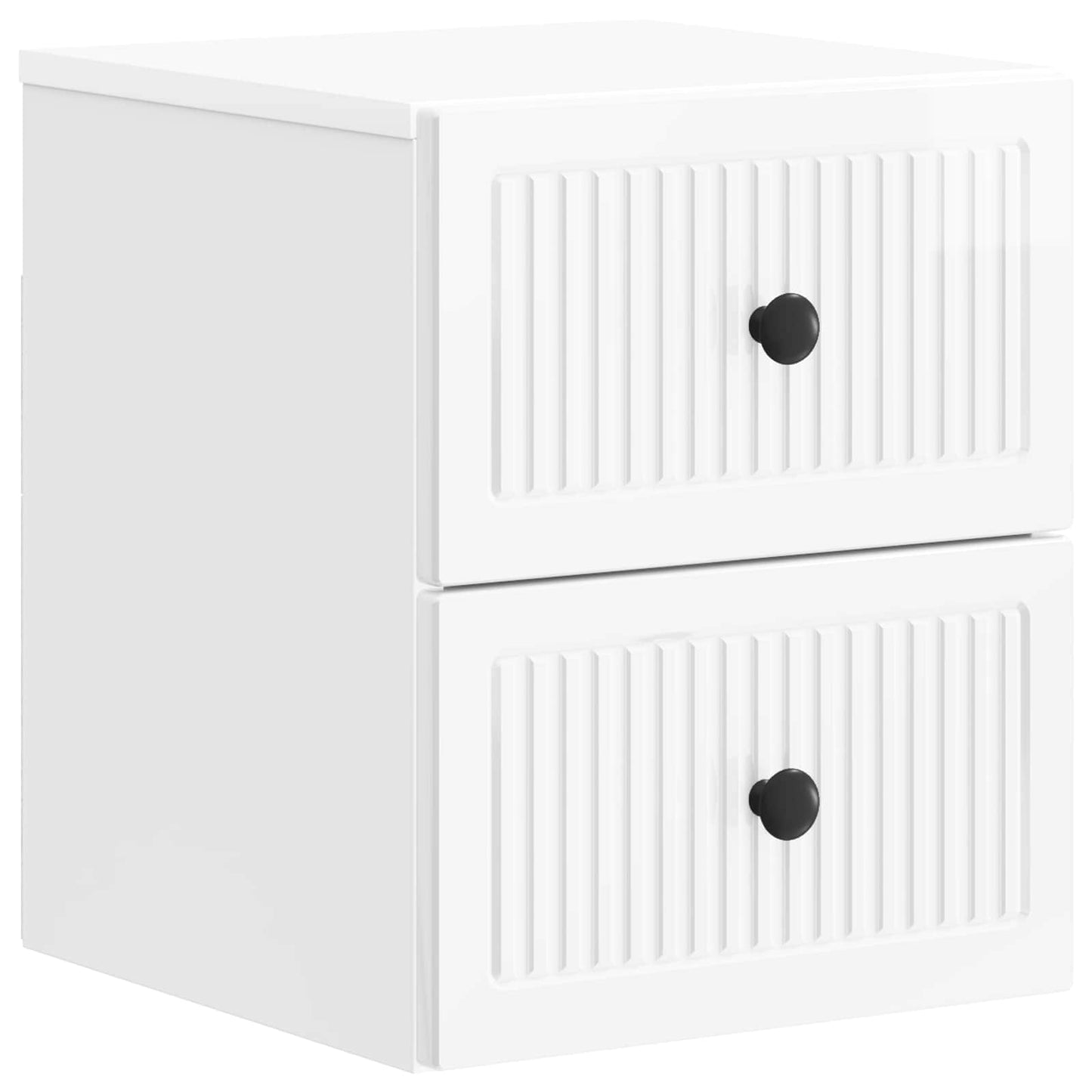 Væghængt Natbord 2 pcs Hvid højglans 33 x 34,5 x 40 cm