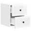 Væghængt Natbord 2 pcs Hvid højglans 33 x 34,5 x 40 cm