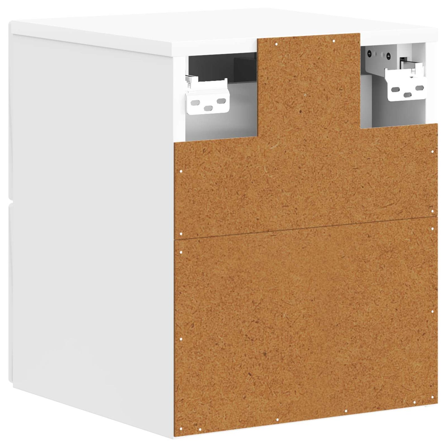 Væghængt Natbord 2 pcs Hvid højglans 33 x 34,5 x 40 cm