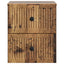 Væghængt Natbord med skuffe 2 pcs Gammelt træ 33 x 34,5 x 40 cm