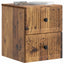 Væghængt Natbord med skuffe 2 pcs Gammelt træ 33 x 34,5 x 40 cm