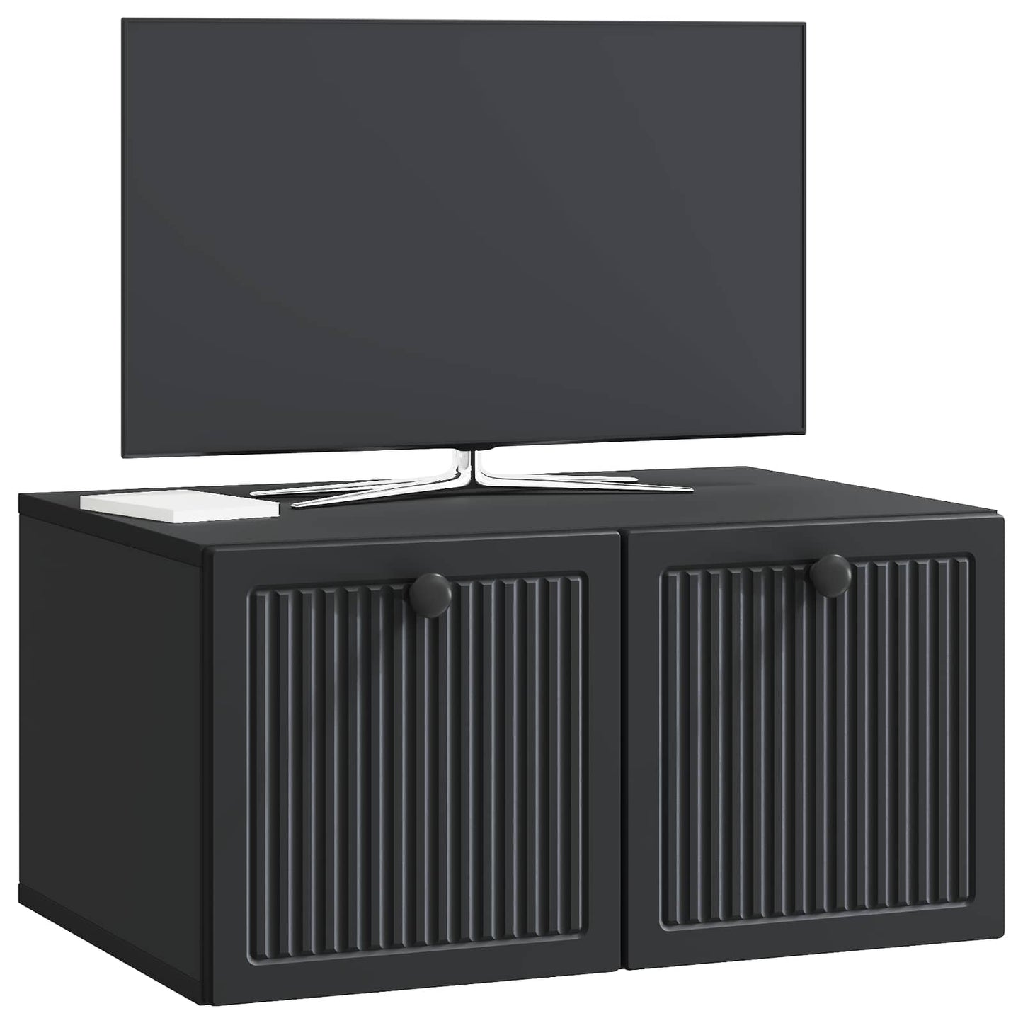 Væghængt TV-skab Sort 59,5 x 41 x 30 cm Konstrueret træ