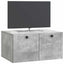 Væghængt TV-skab Betongrå 59,5 x 41 x 30 cm Konstrueret træ