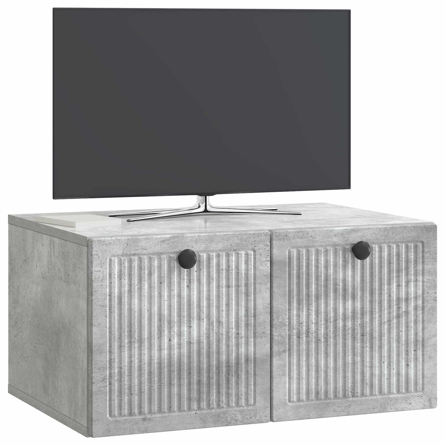 Væghængt TV-skab Betongrå 59,5 x 41 x 30 cm Konstrueret træ