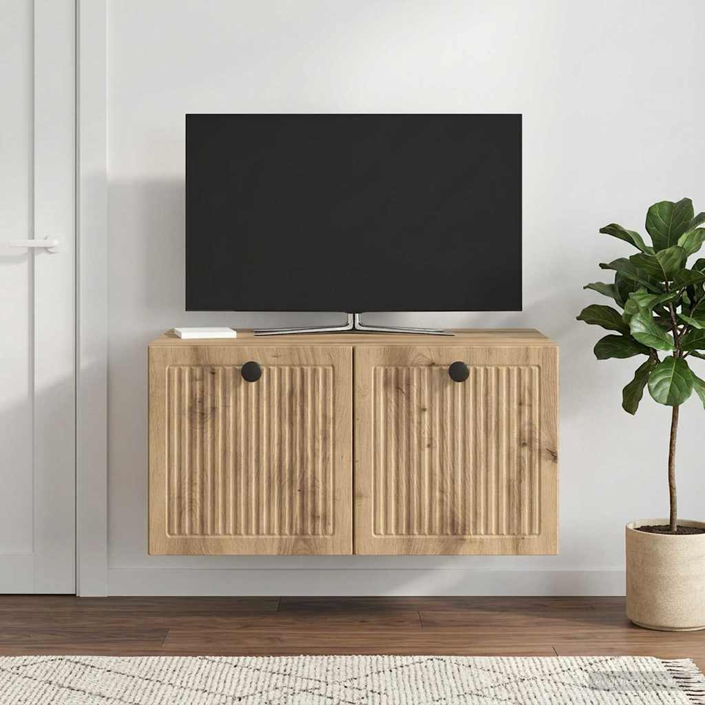 Væghængt TV-skab Artisan-eg 59,5 x 41 x 30 cm Konstrueret træ