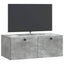 Væghængt TV-skab Betongrå 78,5 x 41 x 30 cm Konstrueret træ