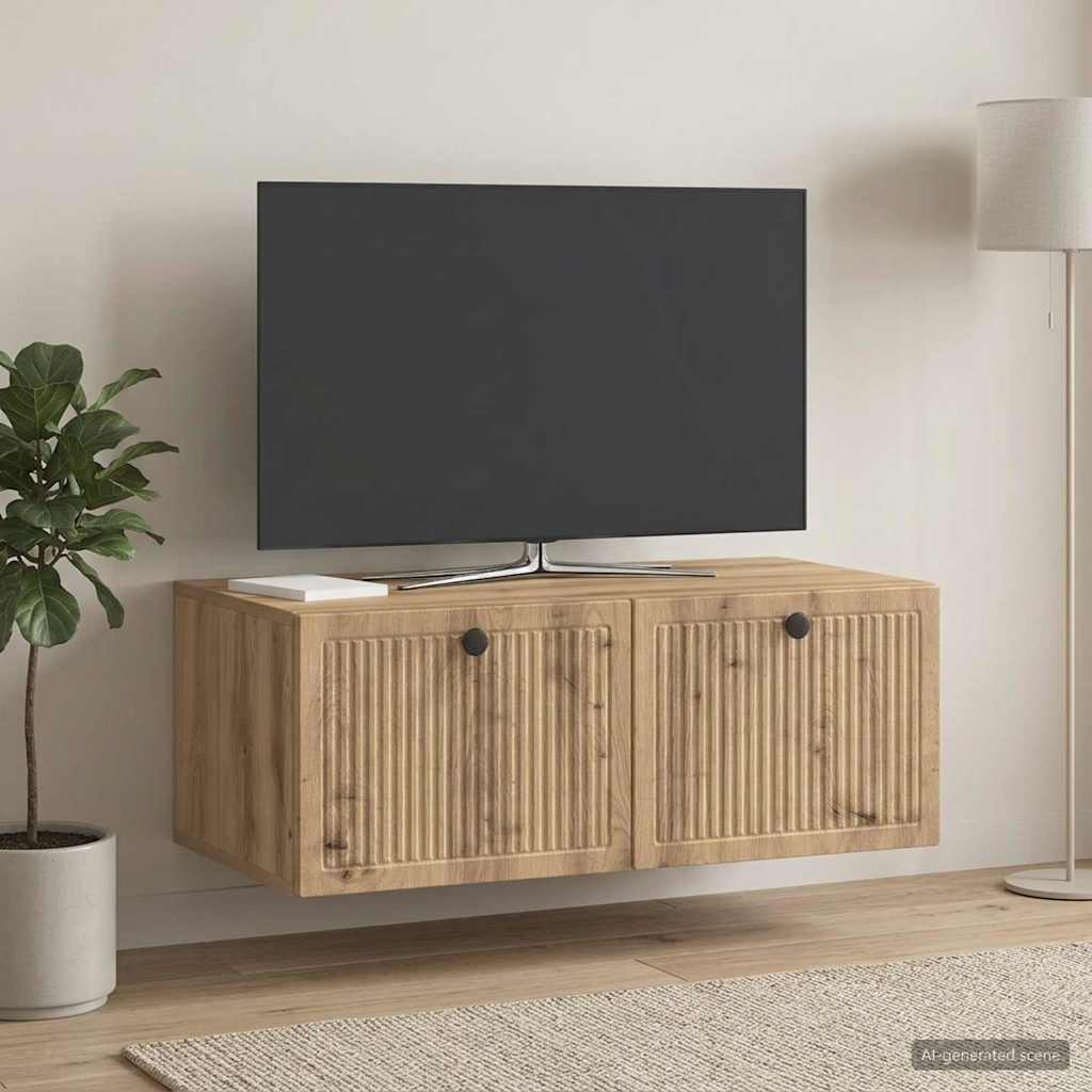 Væghængt TV-skab Artisan-eg 78,5 x 41 x 30 cm Konstrueret træ