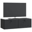 Væghængt TV-skab Sort 98 x 41 x 30 cm Konstrueret træ
