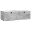 Væghængt TV-skab Betongrå 98 x 41 x 30 cm Konstrueret træ