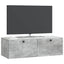 Væghængt TV-skab Betongrå 98 x 41 x 30 cm Konstrueret træ