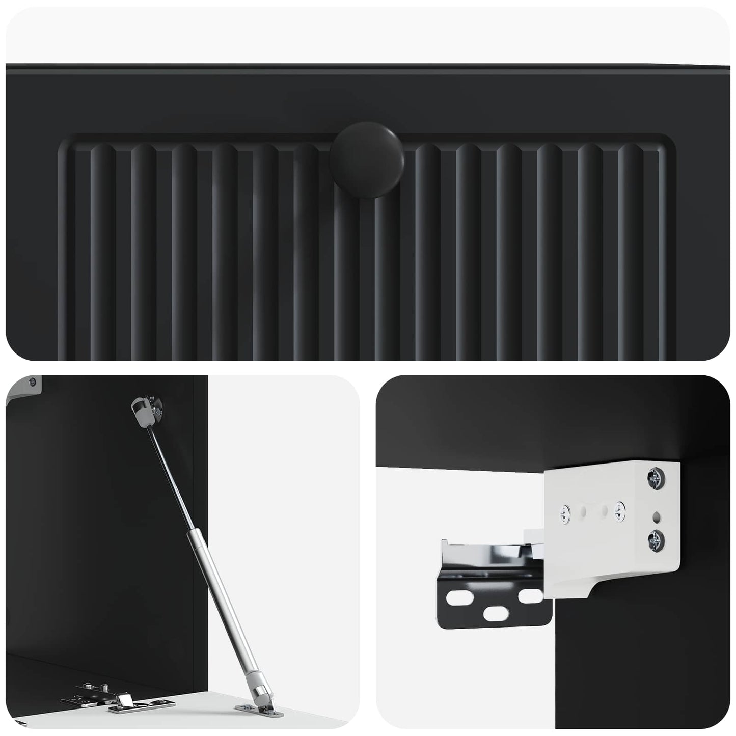 Væghængt TV-skab Sort 59,5 x 31 x 30 cm Konstrueret træ