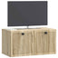 Væghængt TV-skab Sonoma-eg 59,5 x 31 x 30 cm Konstrueret træ