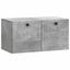 Væghængt TV-skab Betongrå 59,5 x 31 x 30 cm Konstrueret træ