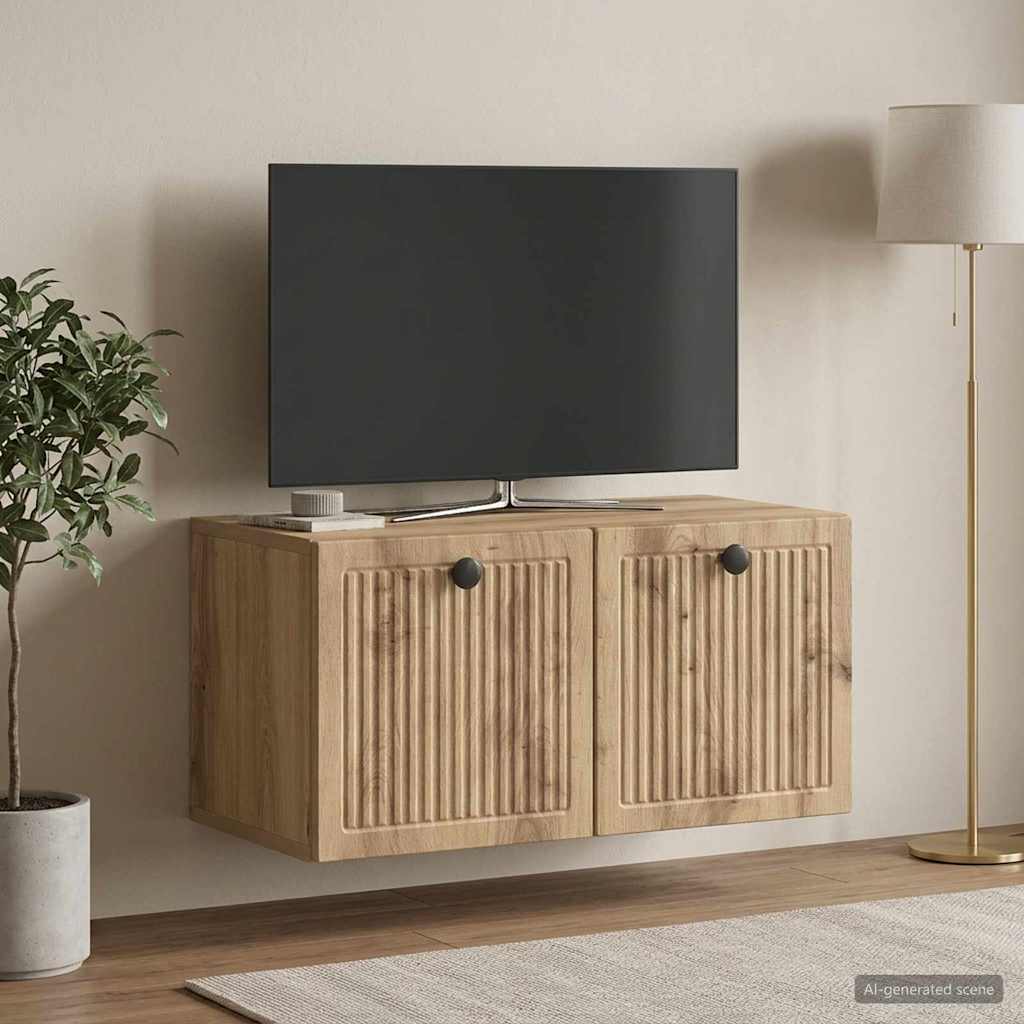 Væghængt TV-skab Artisan-eg 59,5 x 31 x 30 cm Konstrueret træ
