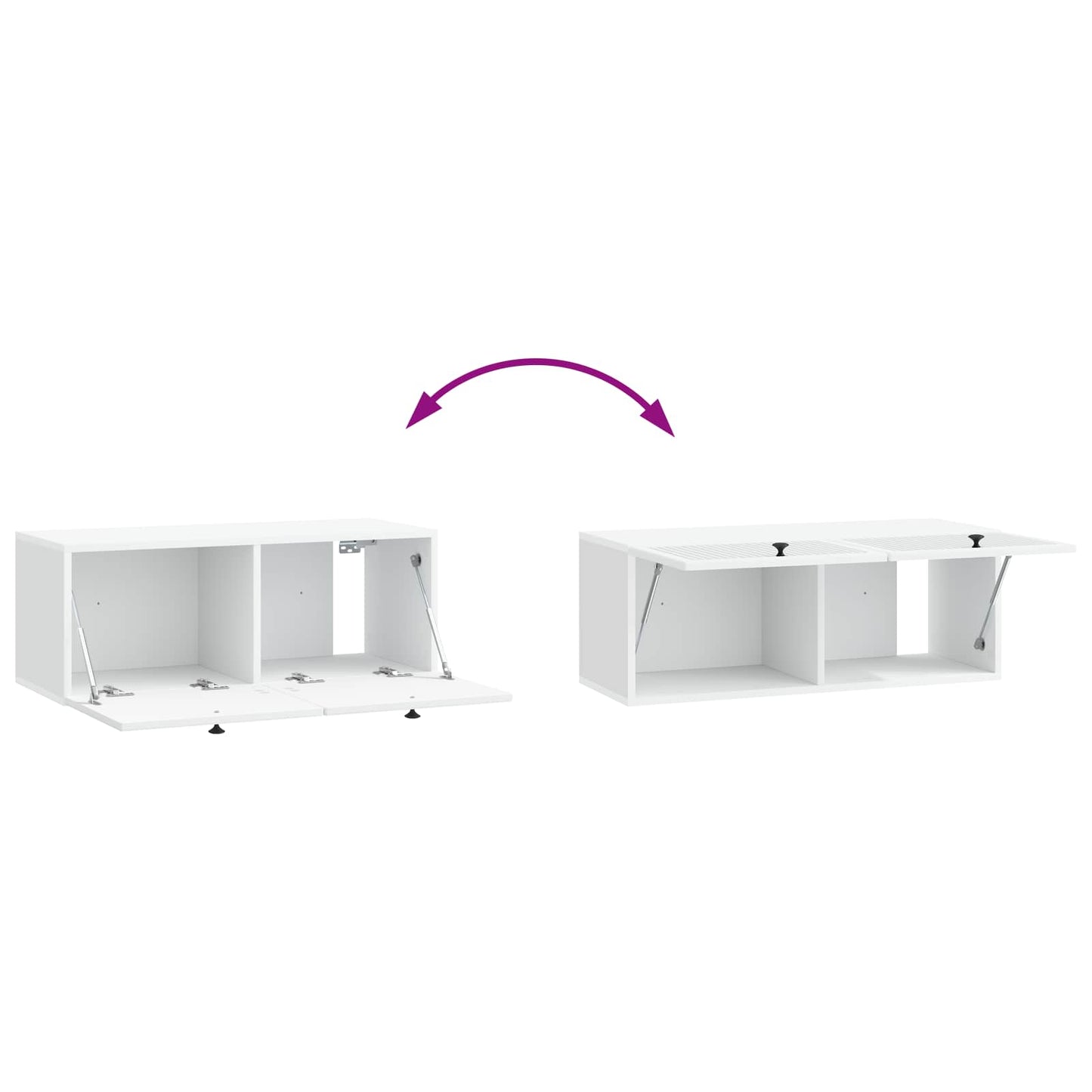 Væghængt TV-skab Hvid 78,5 x 31 x 30 cm Konstrueret træ