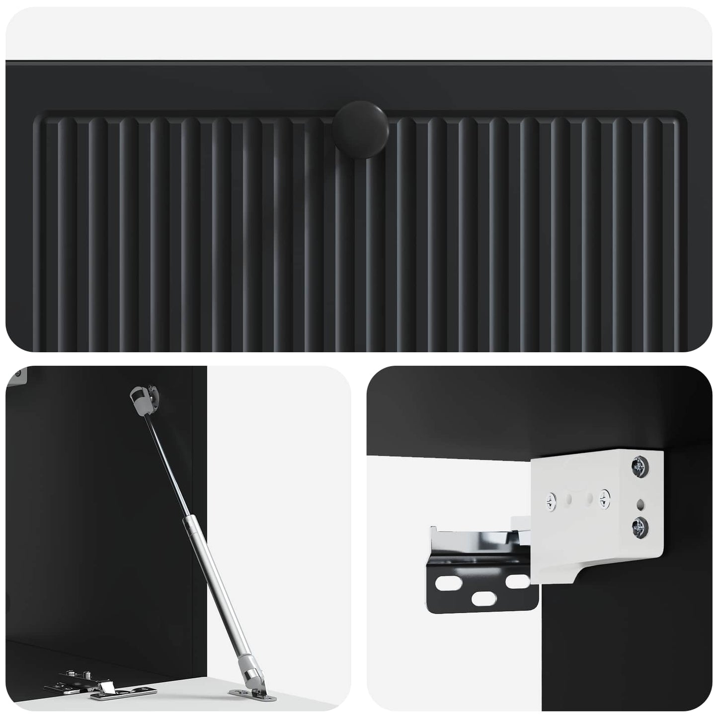 Væghængt TV-skab Sort 78,5 x 31 x 30 cm Konstrueret træ