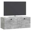 Væghængt TV-skab Betongrå 78,5 x 31 x 30 cm Konstrueret træ