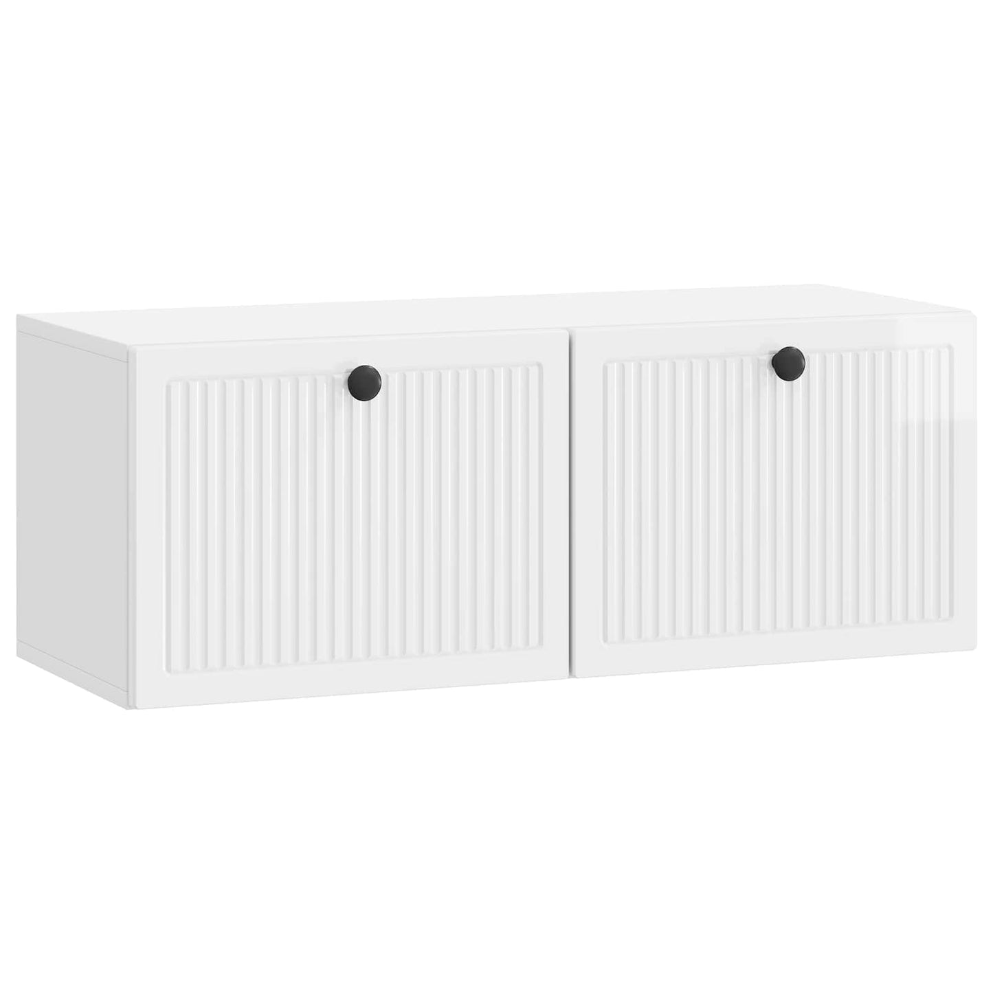 Væghængt TV-skab Vægmonteret Hvid højglans 78,5 x 31 x 30 cm