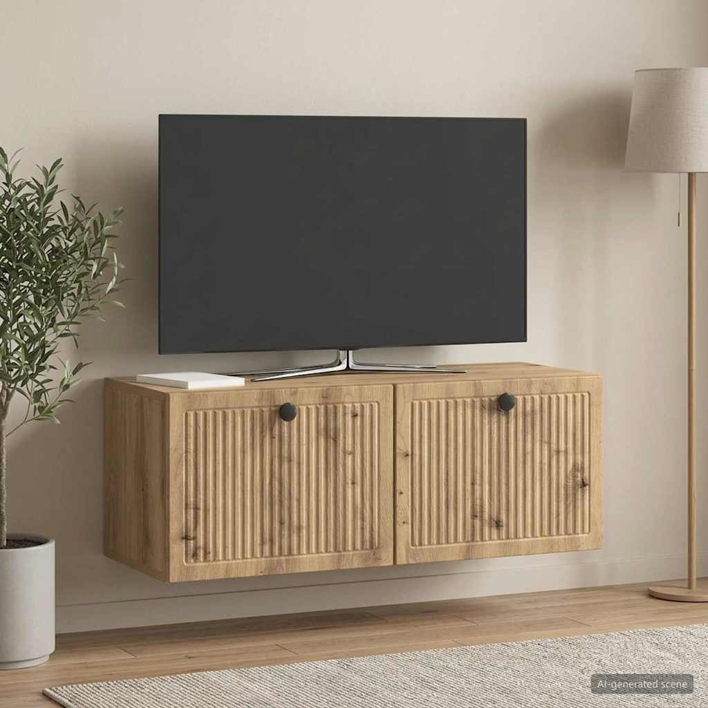 Væghængt TV-skab Artisan-eg 78,5 x 31 x 30 cm Konstrueret træ