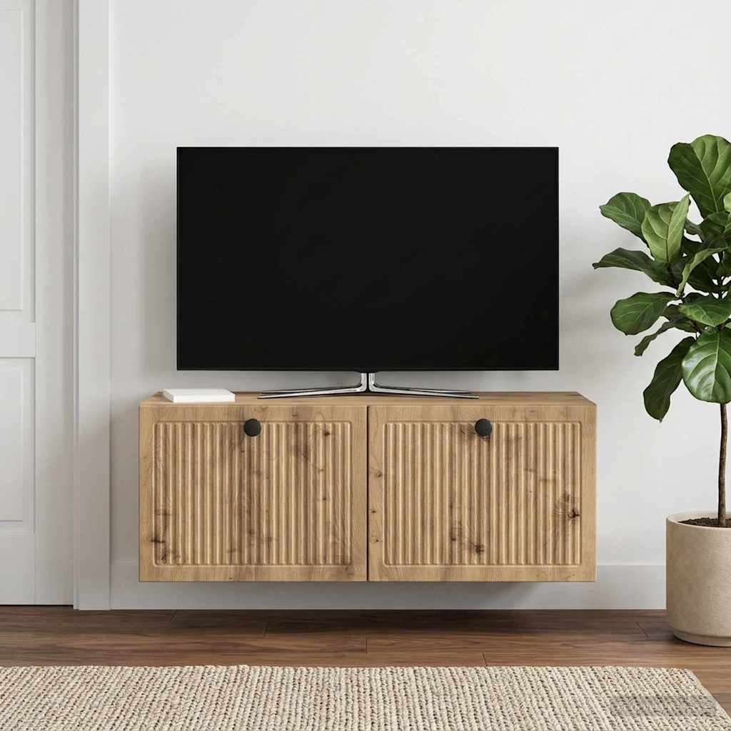 Væghængt TV-skab Artisan-eg 78,5 x 31 x 30 cm Konstrueret træ