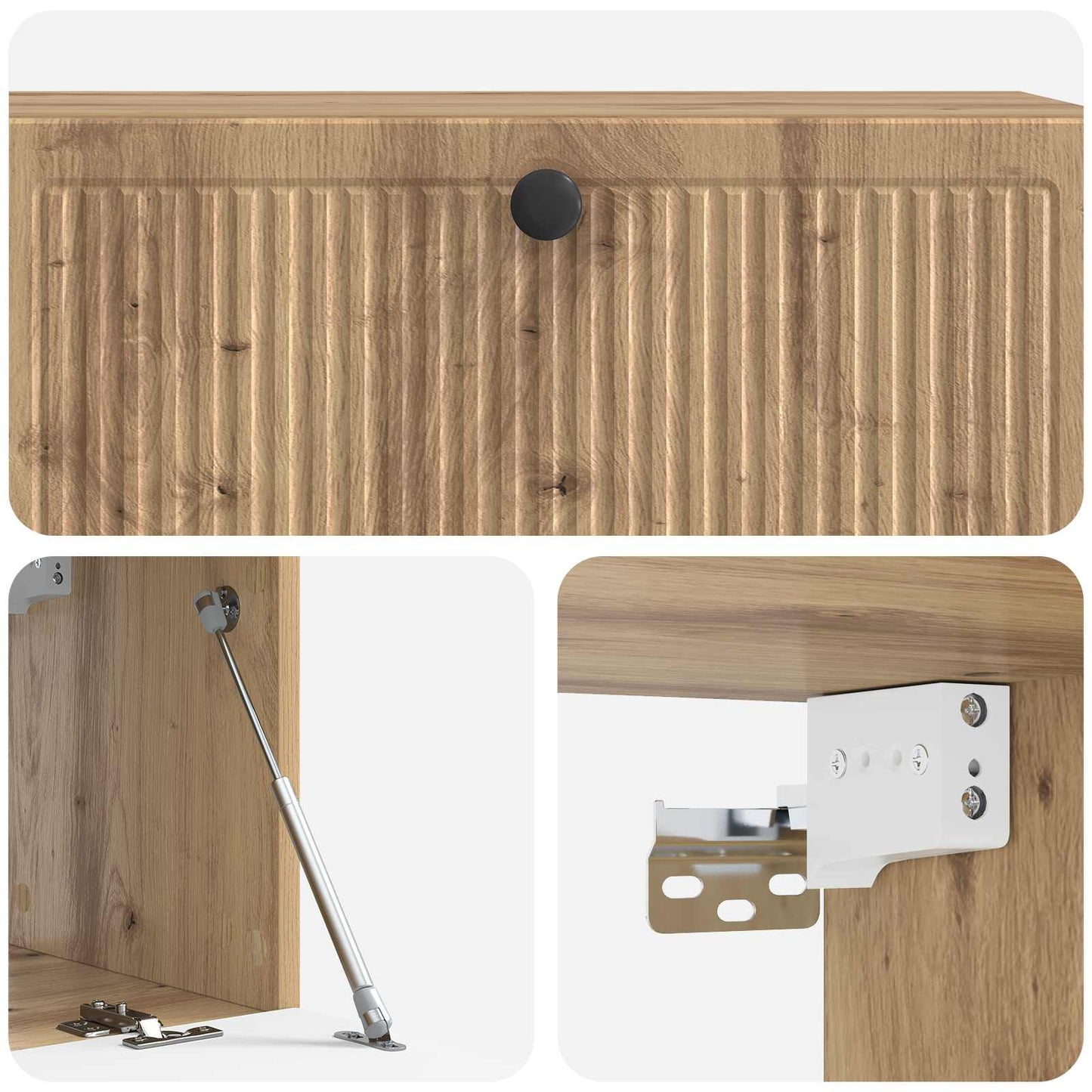 Væghængt TV-skab Artisan-eg 98 x 31 x 30 cm Konstrueret træ