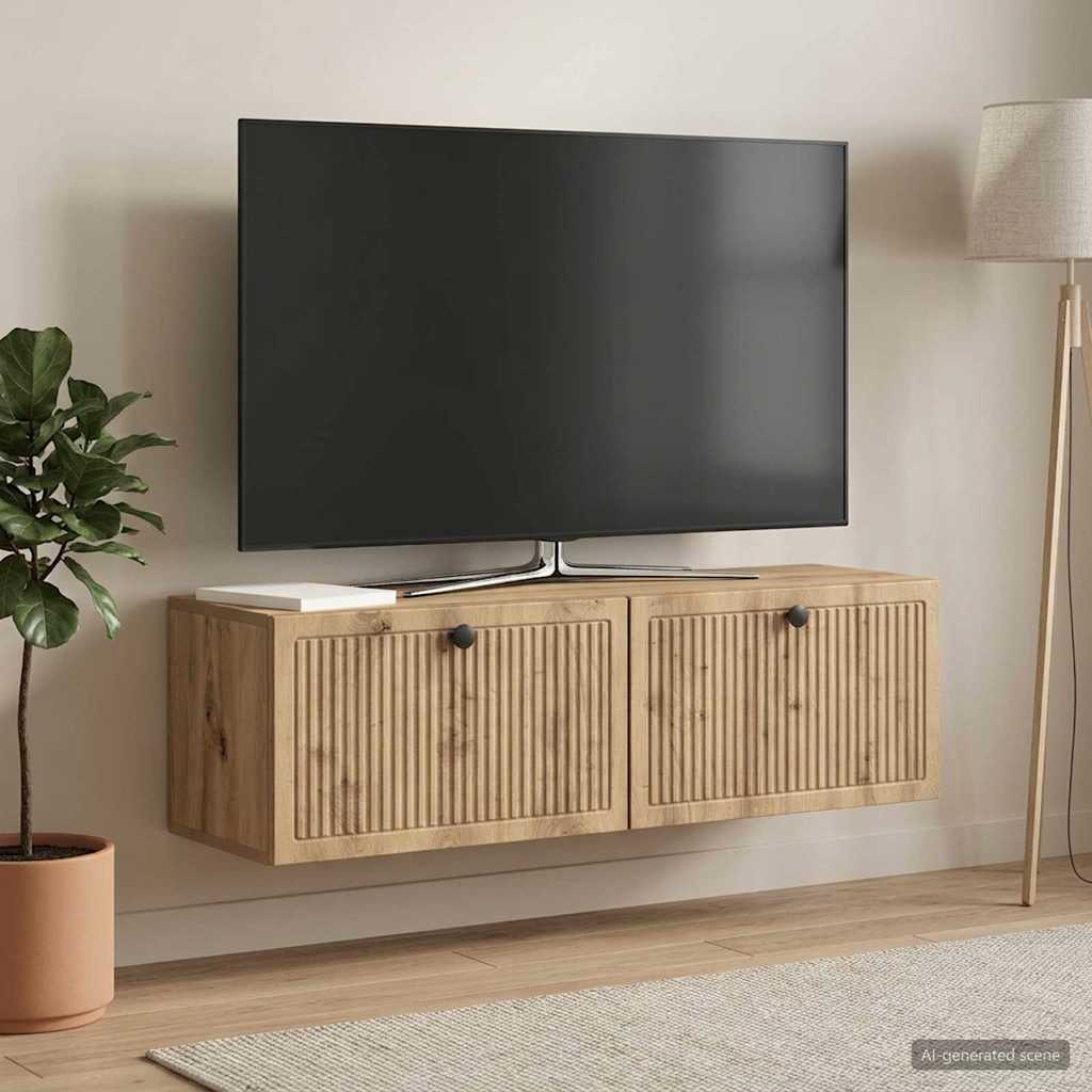 Væghængt TV-skab Artisan-eg 98 x 31 x 30 cm Konstrueret træ