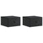 Væghængt Natbord 2 pcs Sort 33 x 34,5 x 20 cm Konstrueret træ