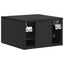 Væghængt Natbord 2 pcs Sort 33 x 34,5 x 20 cm Konstrueret træ