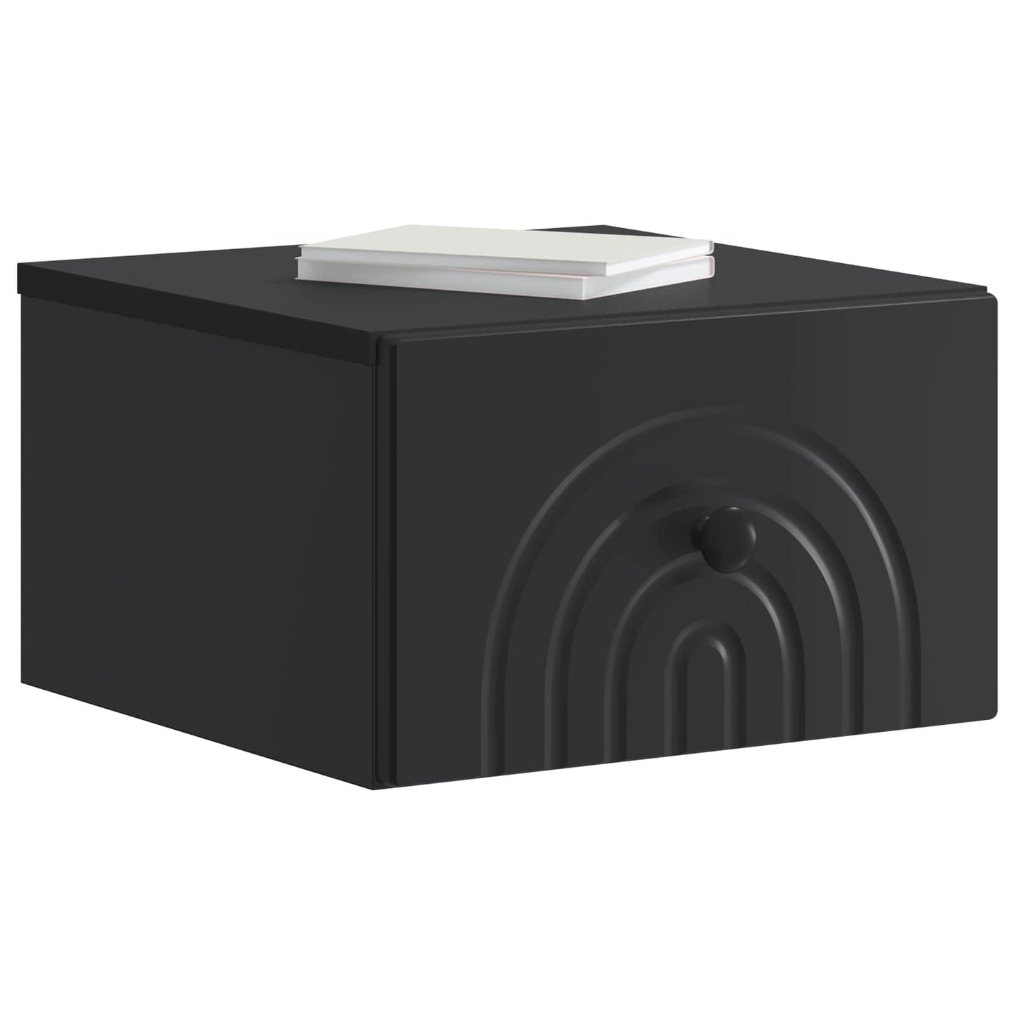 Væghængt Natbord 2 pcs Sort 33 x 34,5 x 20 cm Konstrueret træ