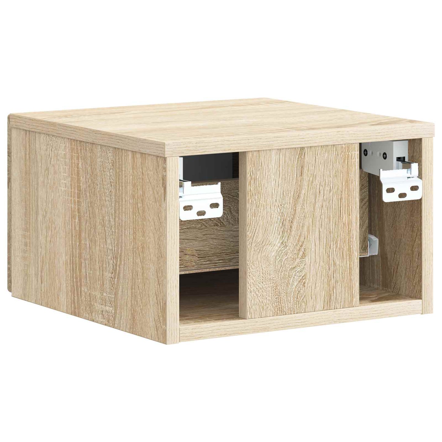 Væghængt Natbord med skuffe 2 pcs Sonoma-eg 33 x 34,5 x 20 cm