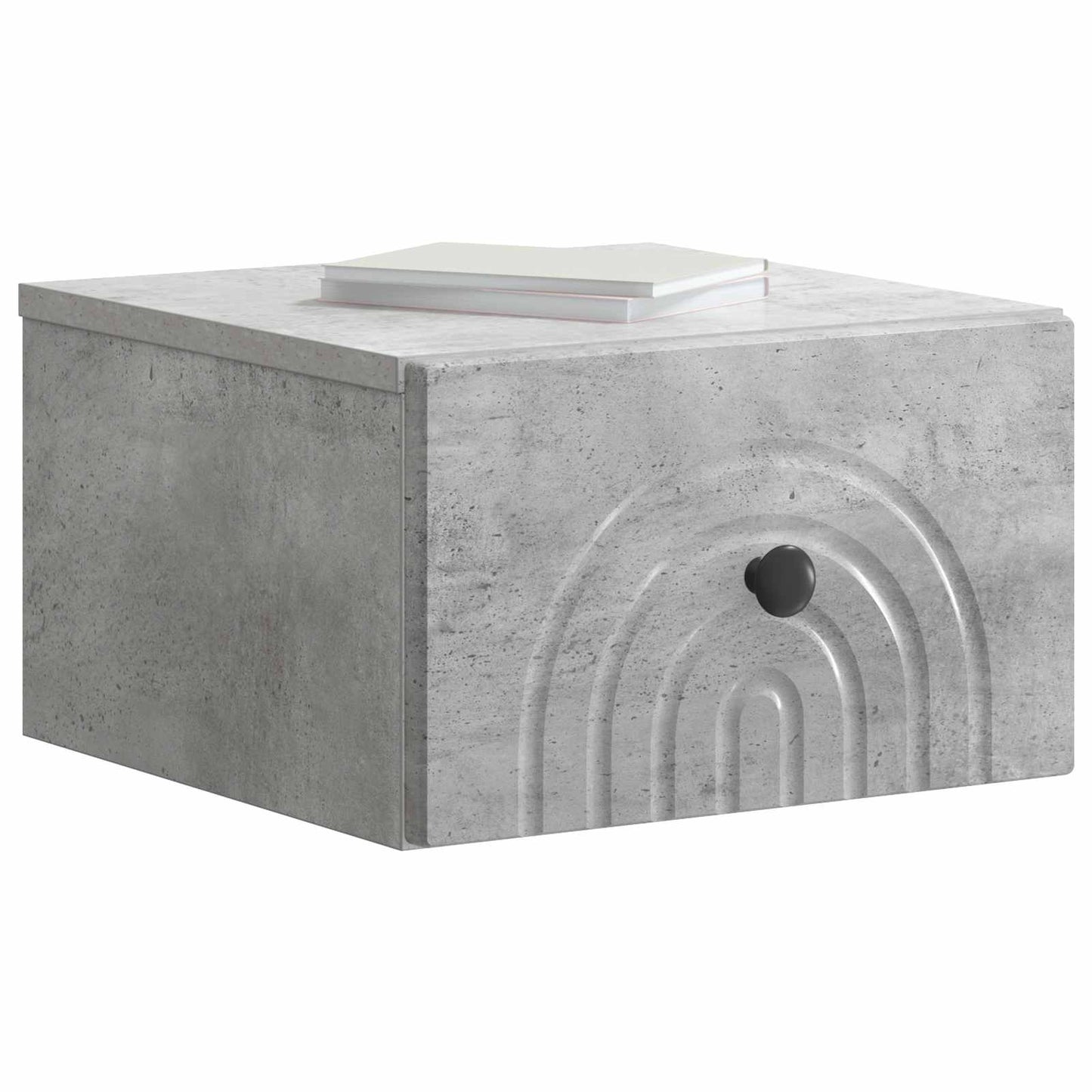 Væghængt Natbord med skuffe 2 pcs Betongrå 33 x 34,5 x 20 cm