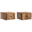 Væghængt Natbord med skuffe 2 pcs Gammelt træ 33 x 34,5 x 20 cm
