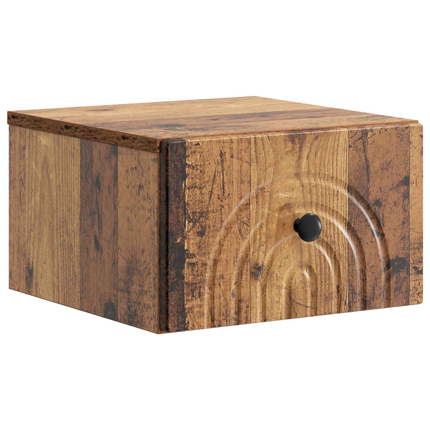 Væghængt Natbord med skuffe 2 pcs Gammelt træ 33 x 34,5 x 20 cm