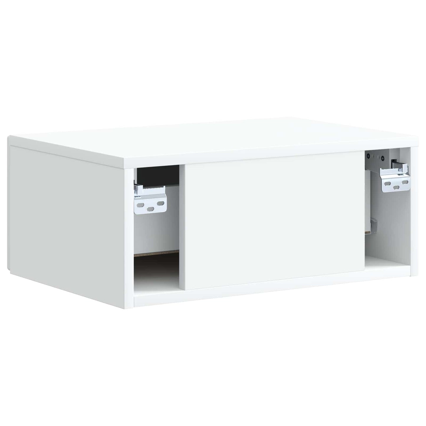 Væghængt Natbord 2 stk. Hvid 49 x 34,5 x 20 cm Konstrueret træ