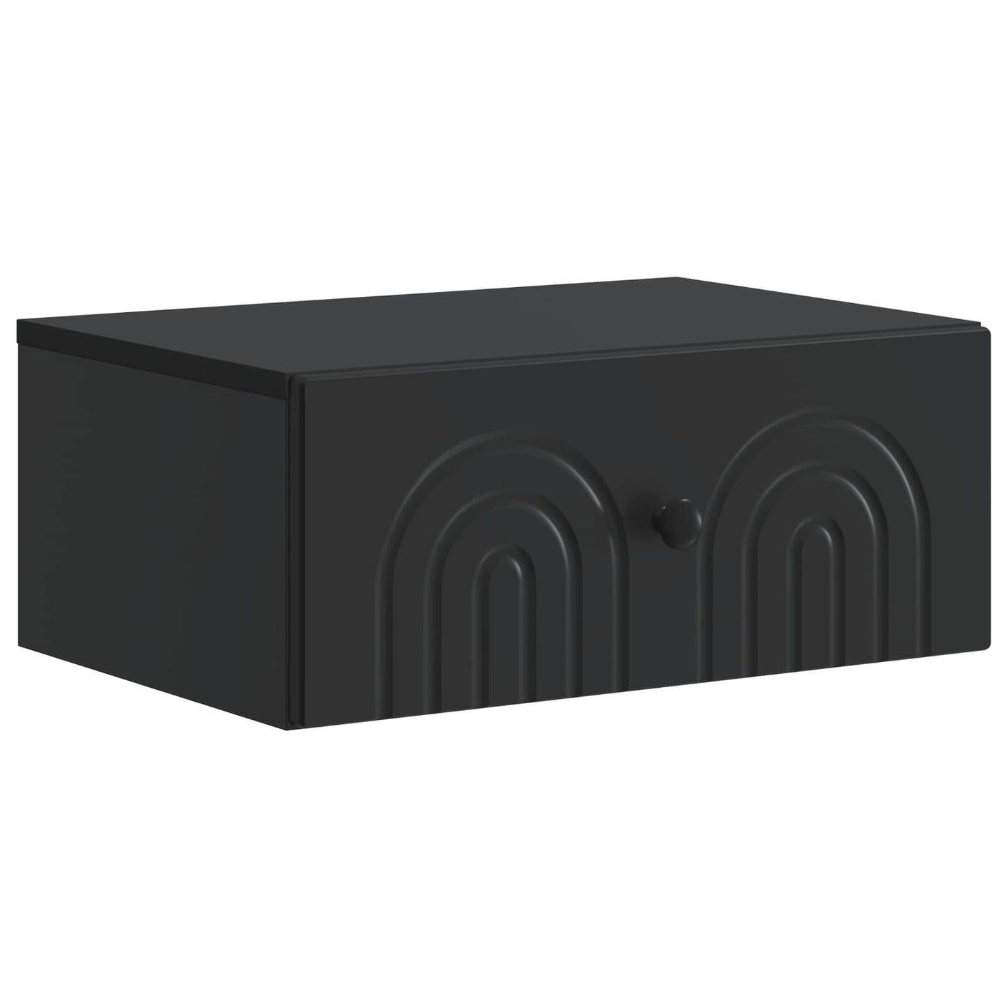 Væghængt Natbord 2 pcs Sort 49 x 34,5 x 20 cm Konstrueret træ