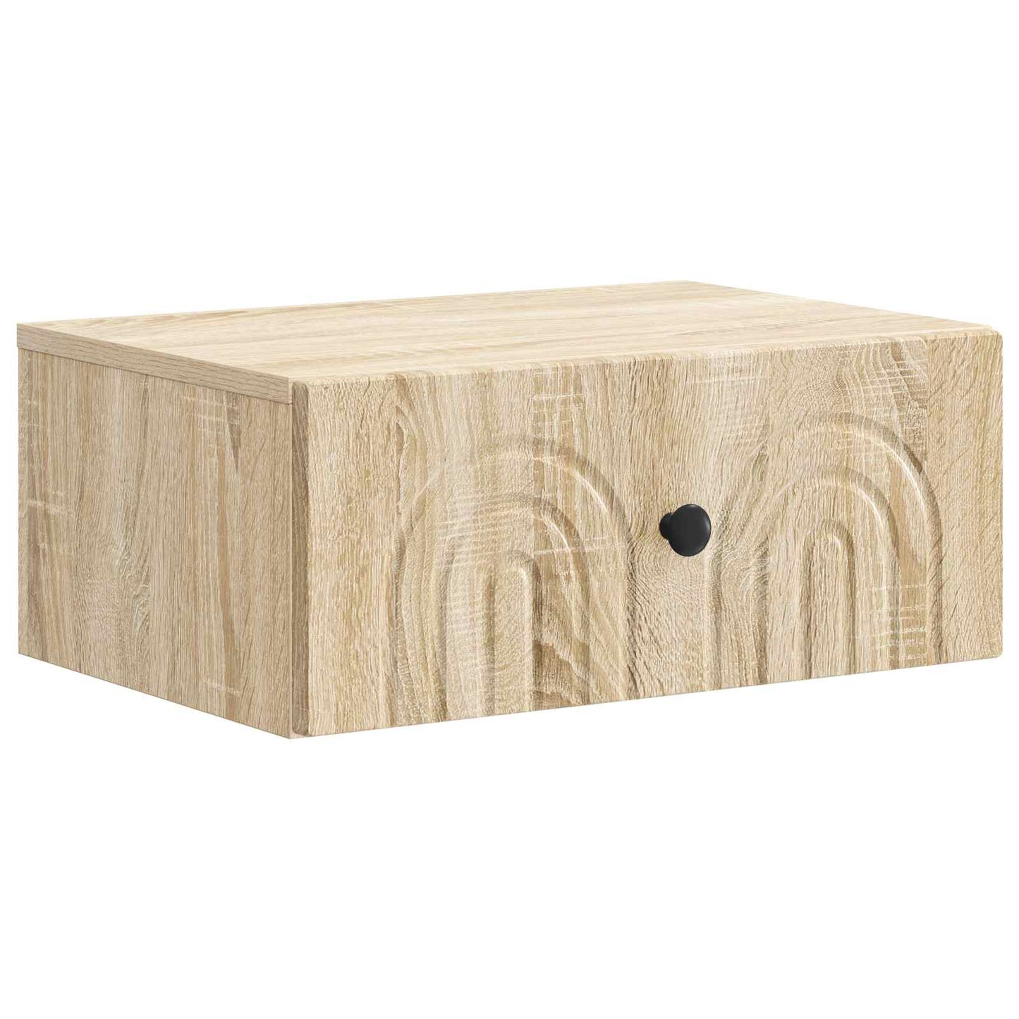 Væghængt Natbord med skuffe 2 pcs Sonoma-eg 49 x 34,5 x 20 cm