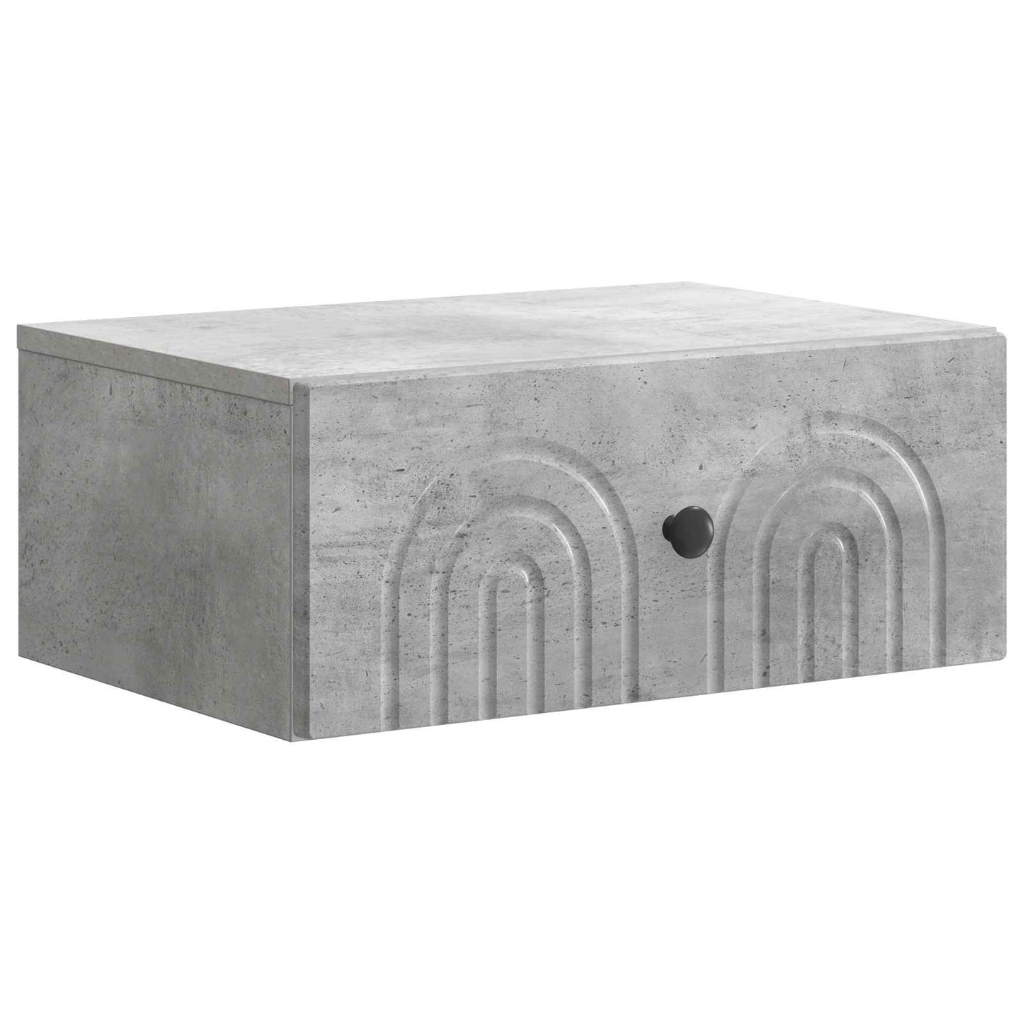 Væghængt Natbord Betongrå 49 x 34,5 x 20 cm Konstrueret træ