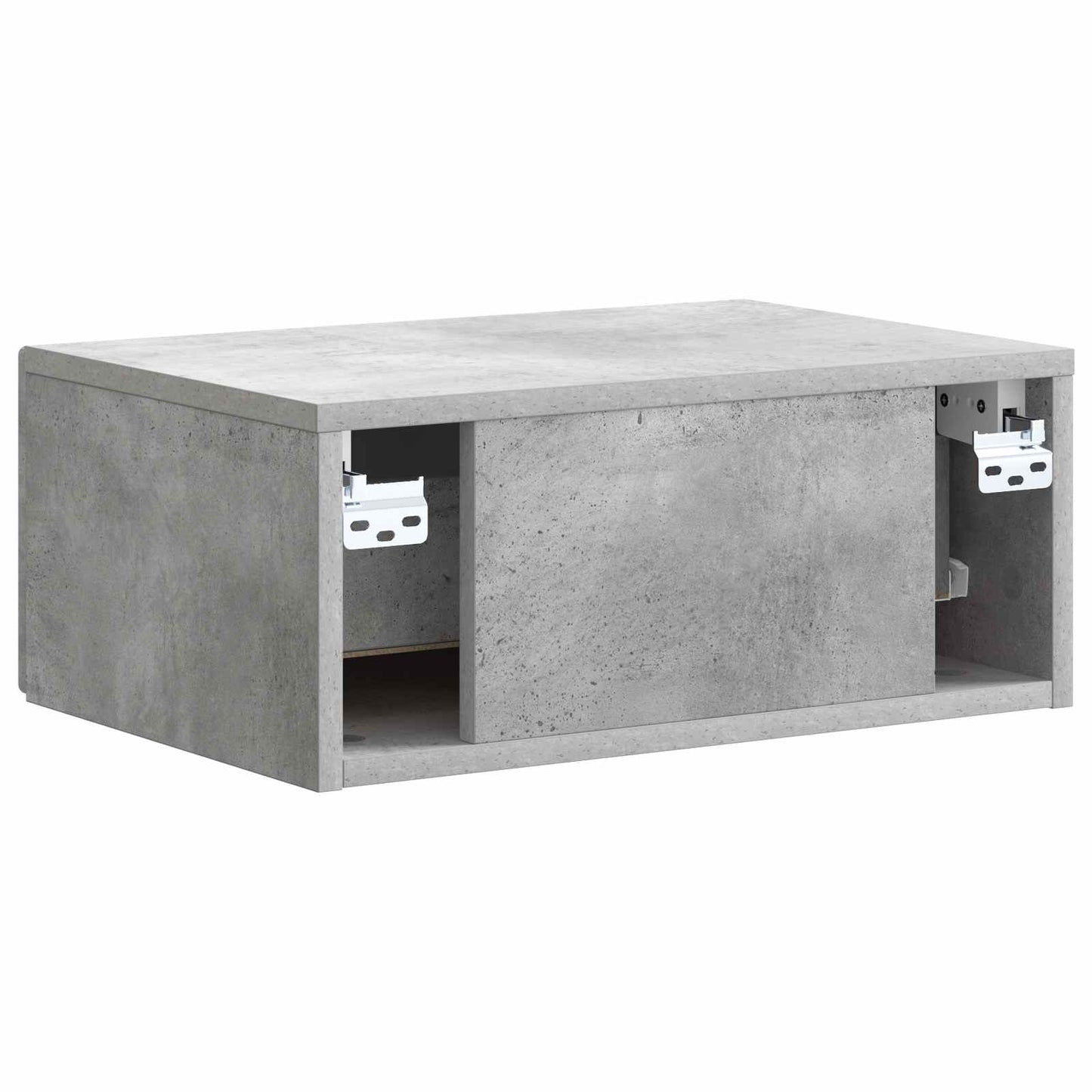 Væghængt Natbord Betongrå 49 x 34,5 x 20 cm Konstrueret træ