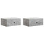 Væghængt Natbord med skuffe 2 pcs Betongrå 49 x 34,5 x 20 cm