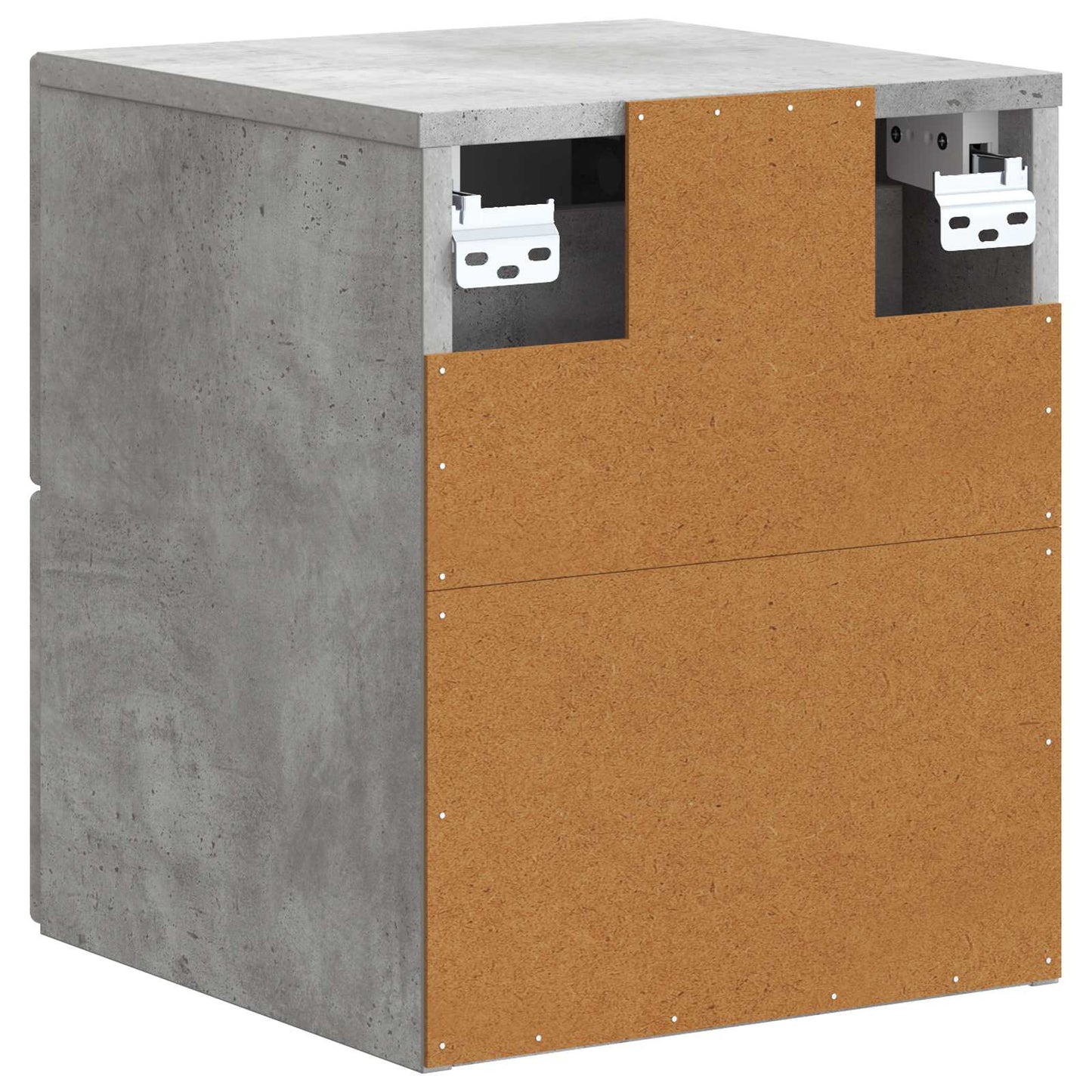 Væghængt Natbord med skuffe 2 pcs Betongrå 33 x 34,5 x 40 cm