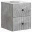 Væghængt Natbord med skuffe 2 pcs Betongrå 33 x 34,5 x 40 cm