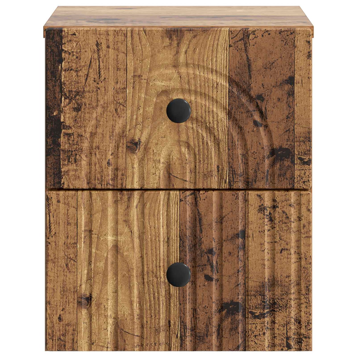 Væghængt Natbord Gammelt træ 33 x 34,5 x 40 cm Konstrueret træ